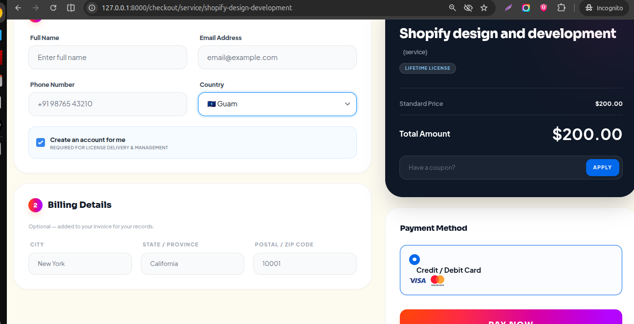 Shopify design and development